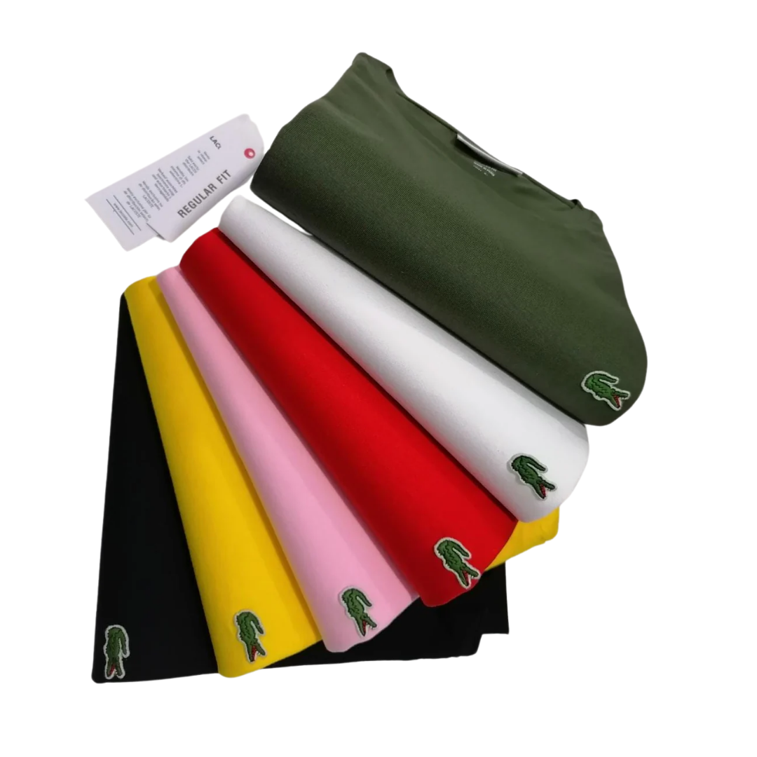 Kit 6 Camisetas Lacoste – Cores Vibrantes