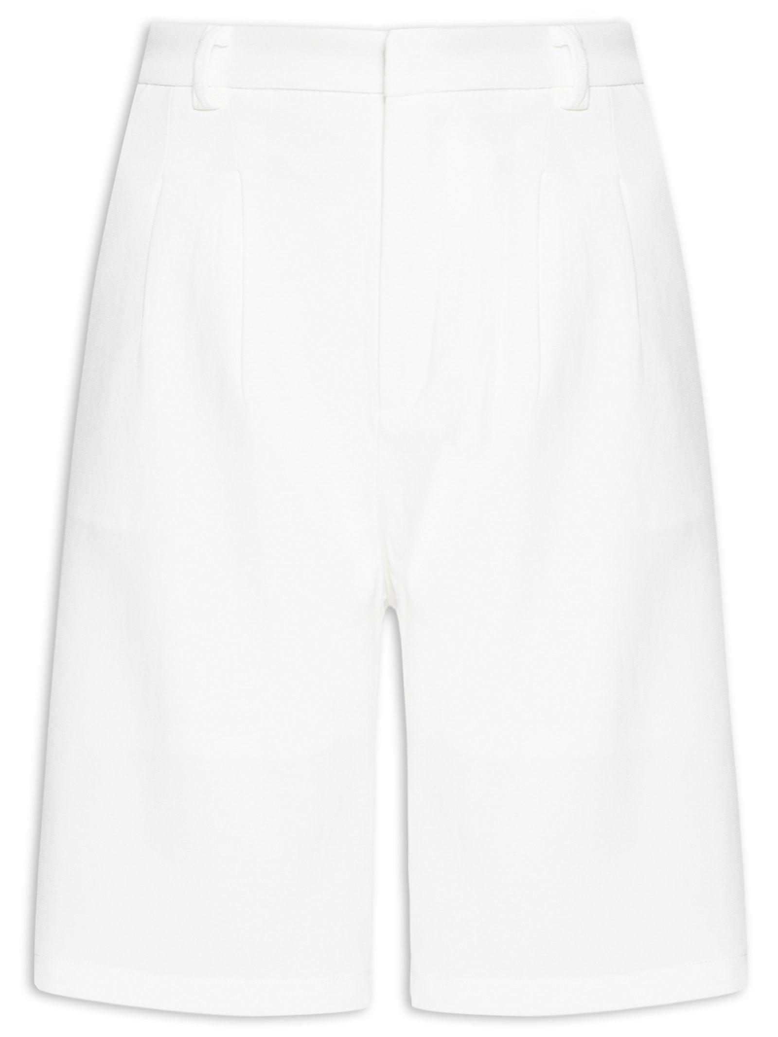 Bermuda Feminina Alfaiataria Estampada - Off White