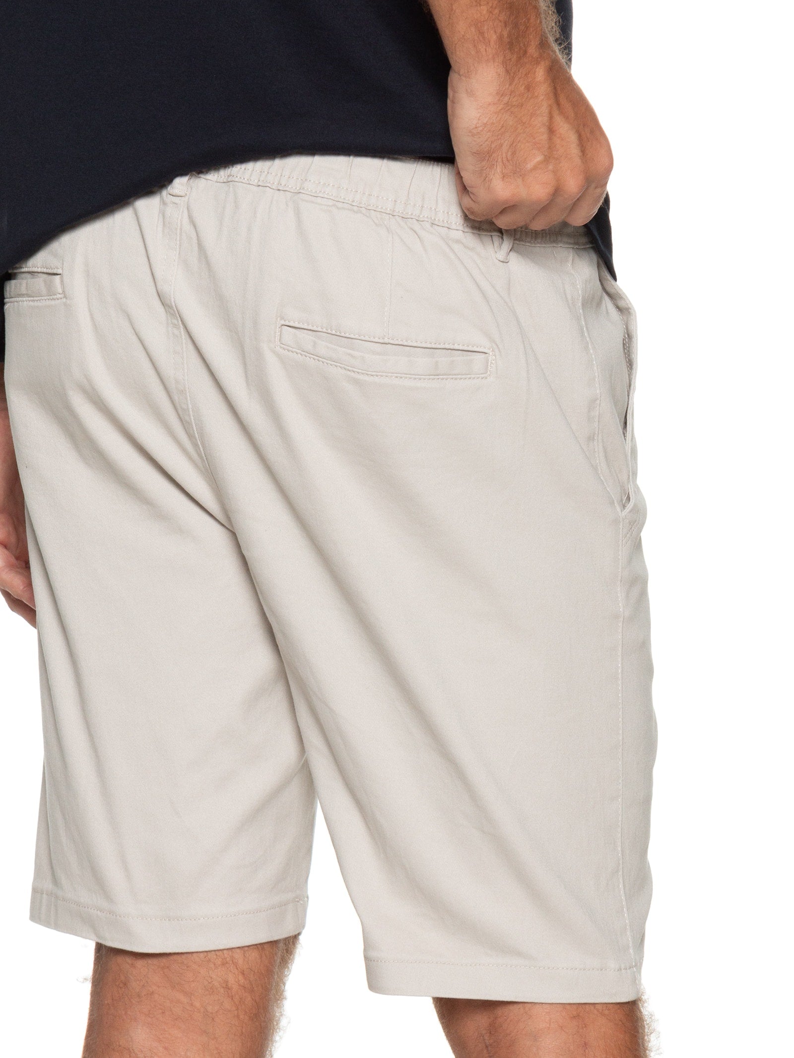 Bermuda Masculina Color Chino Curta Sarja Reat - Bege - Imagem 5