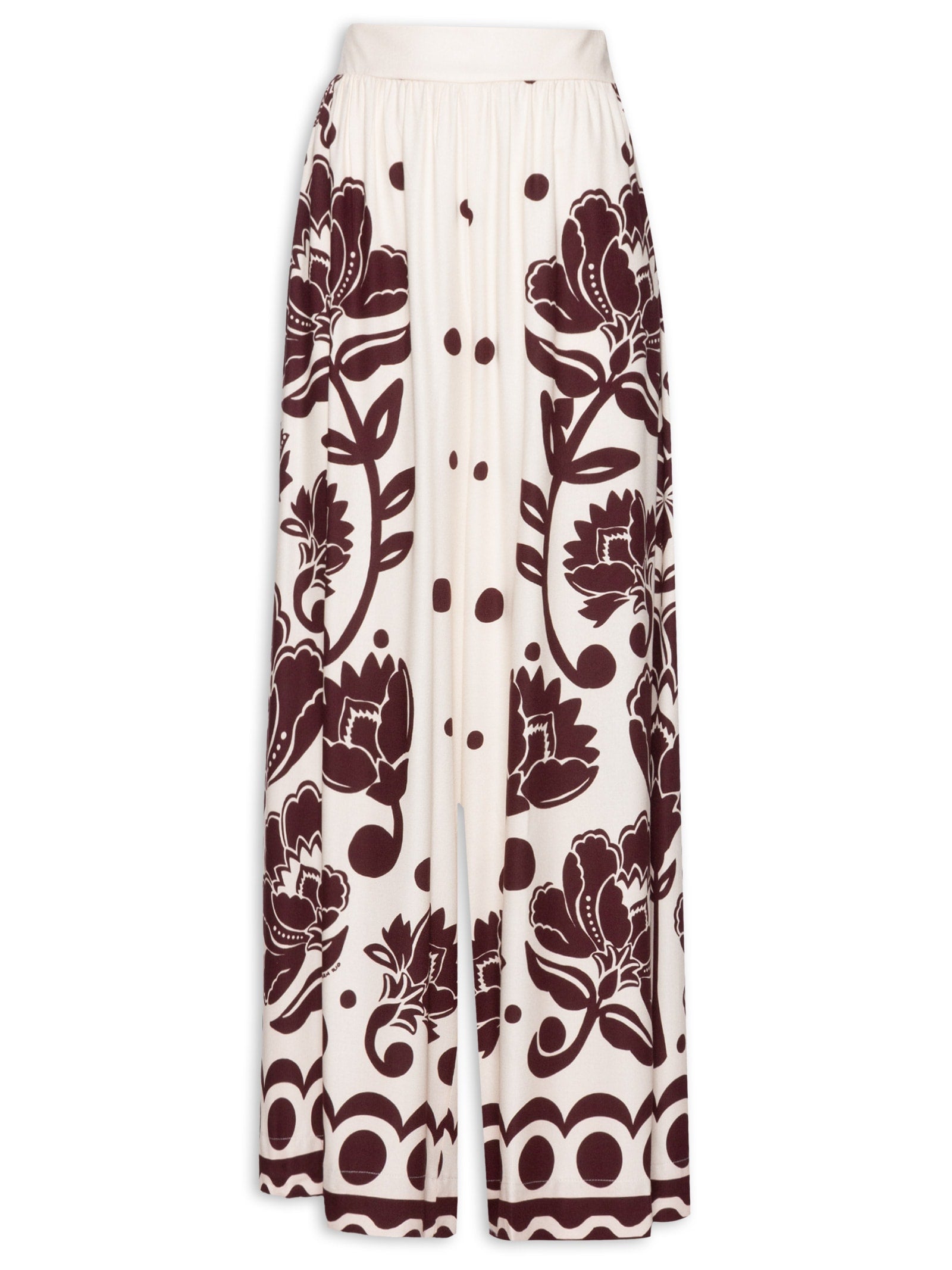 Blusa Feminina Alça Floral Arabesque - Off White