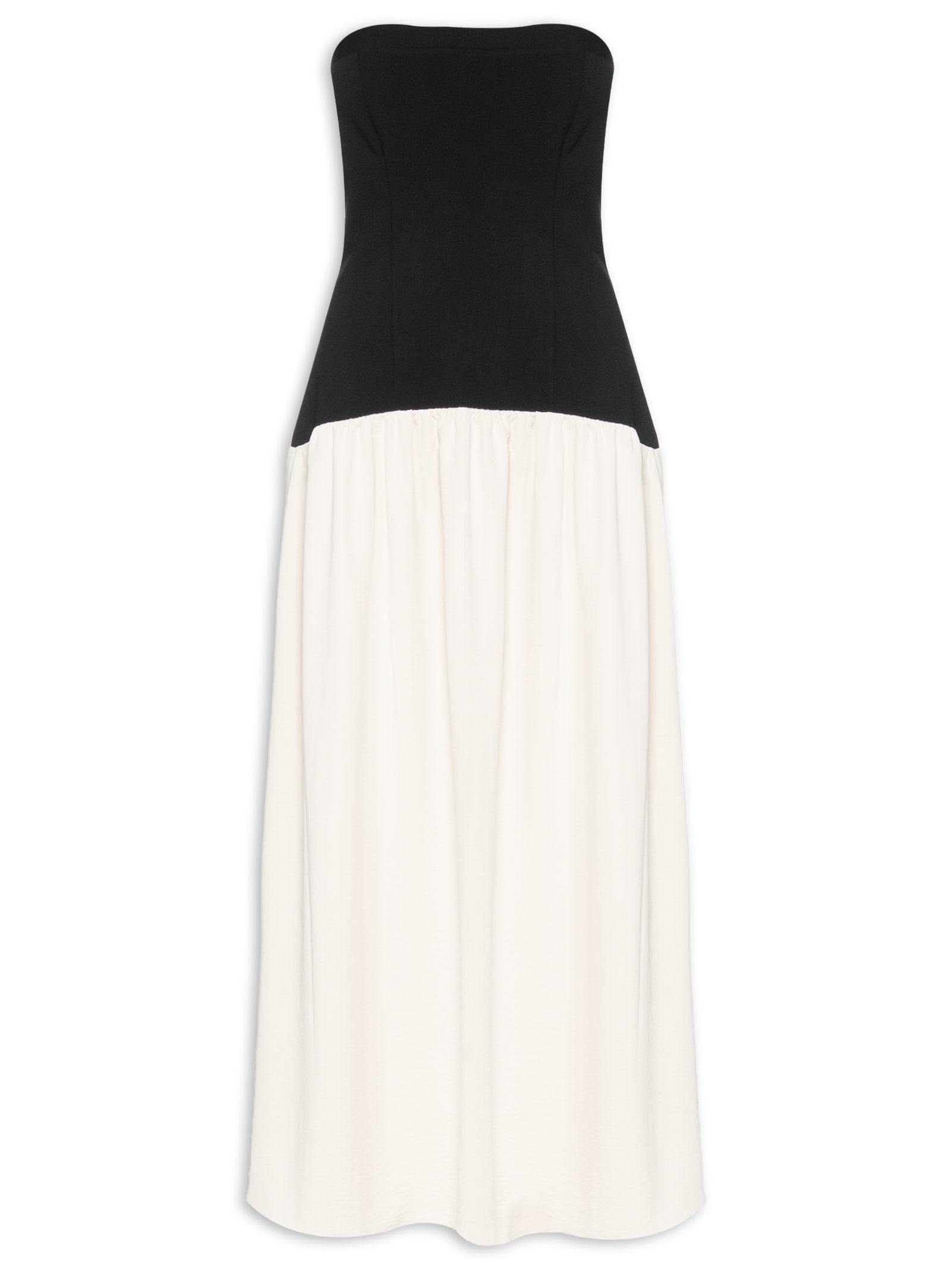 Vestido Canelado Super Midi - Preto