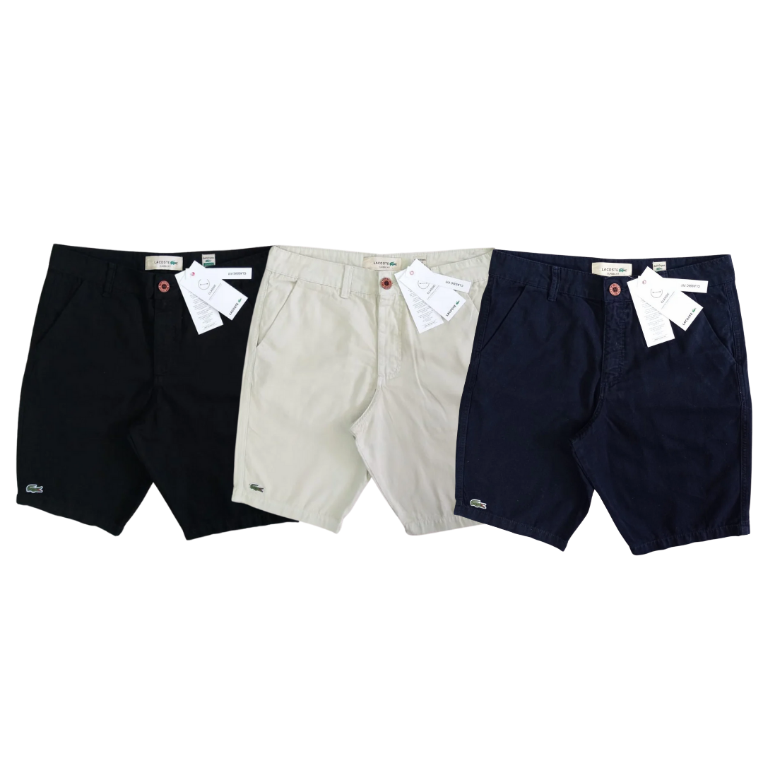 Kit 3 Bermudas Lacoste – Clássicas e Elegantes