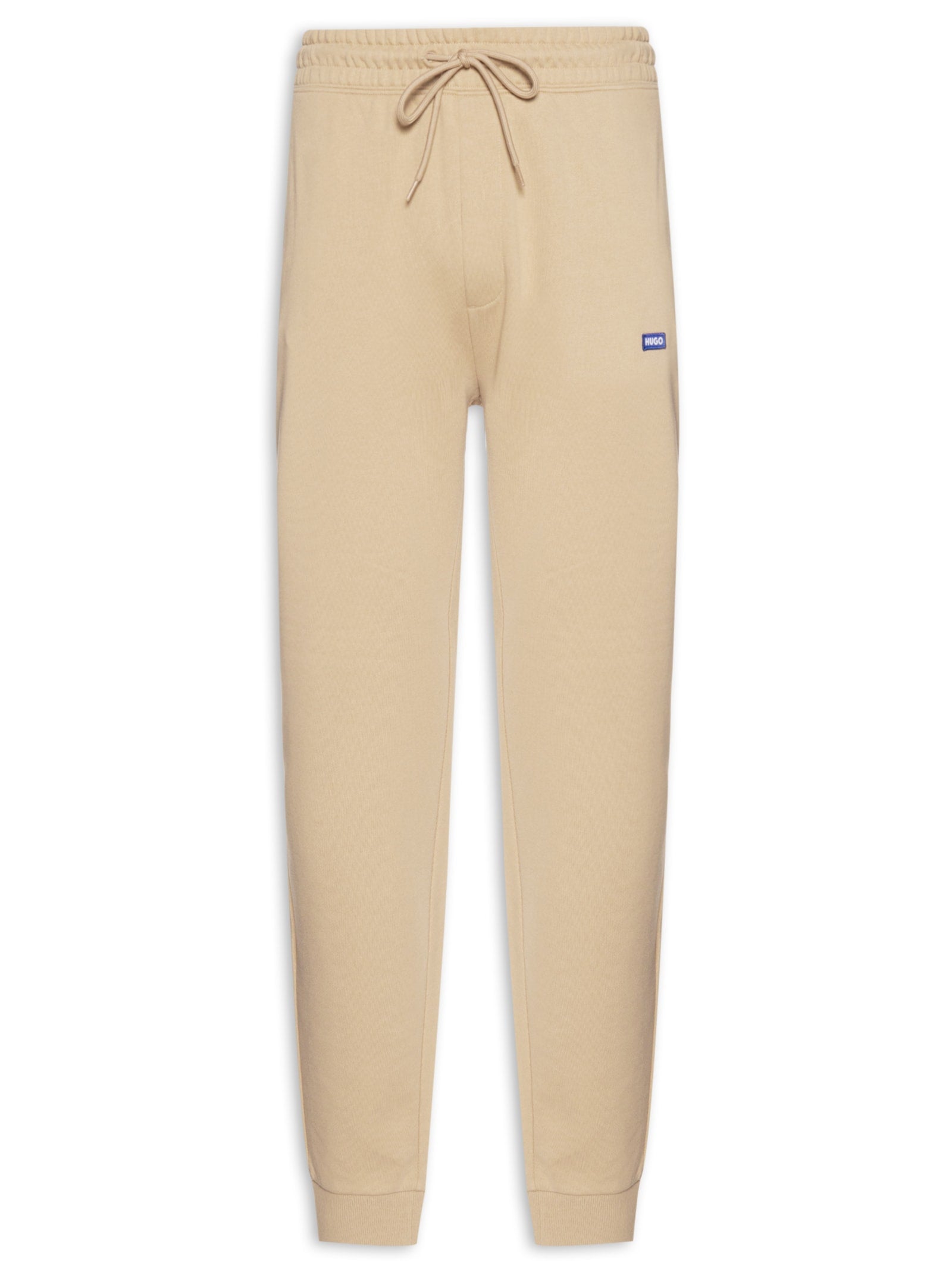Calça Feminina Sarja Boca Reta Bege Biscoito - Bege