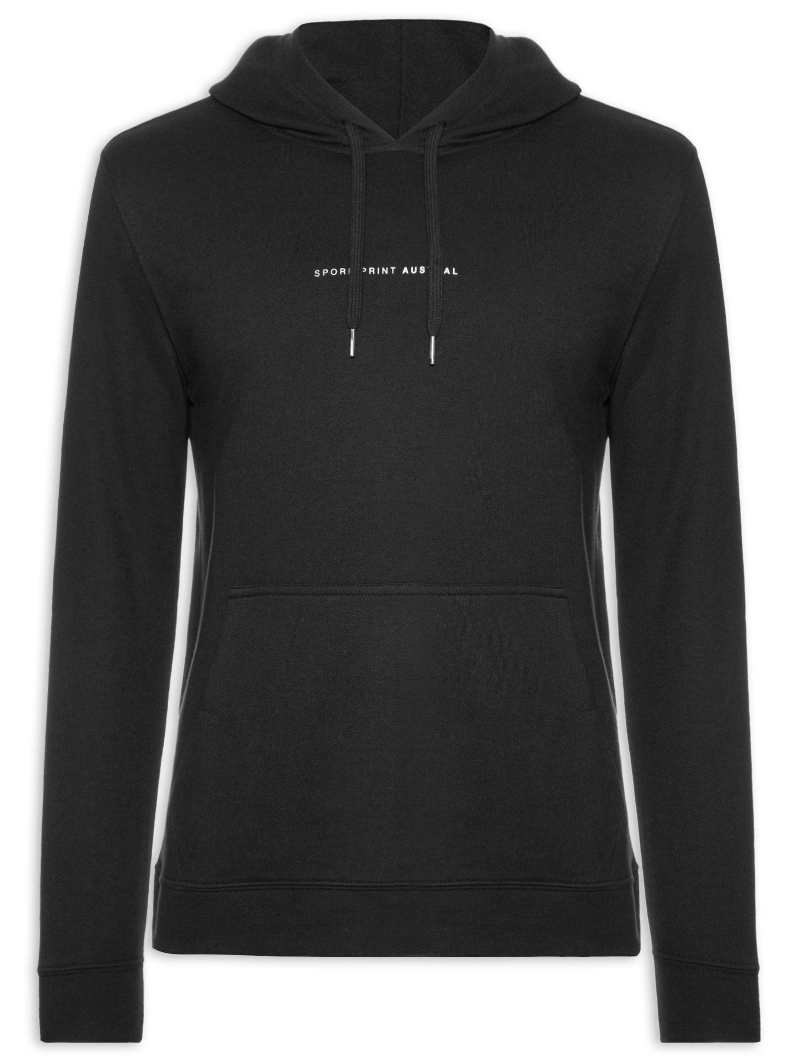 Blusa Masculina Hoodie Moletom Estampado Cerejeira - Preto