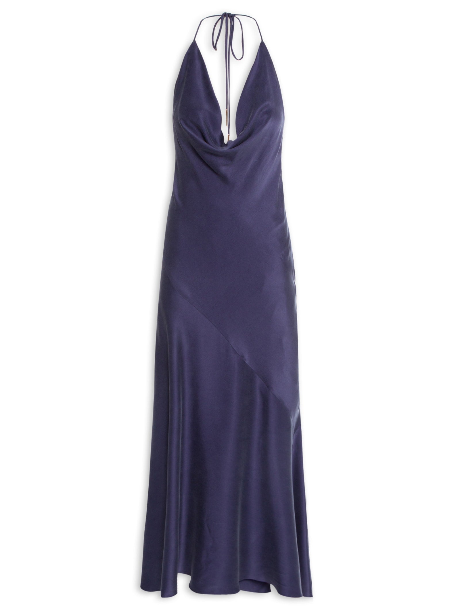 Vestido Boho Longo Estampa Ladrilho - Azul