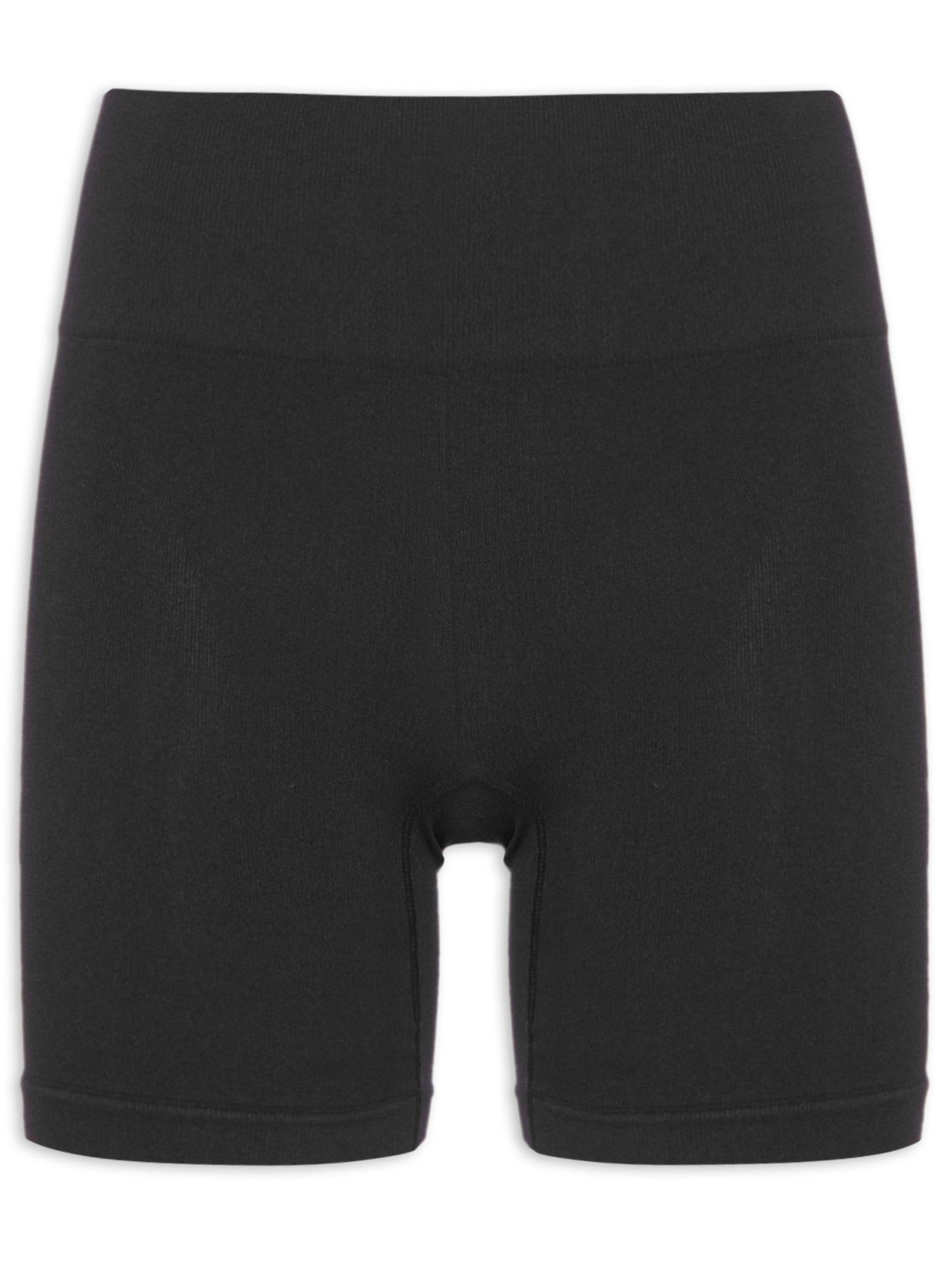 Bermuda Feminina Basic Black Com Fenda - Preto
