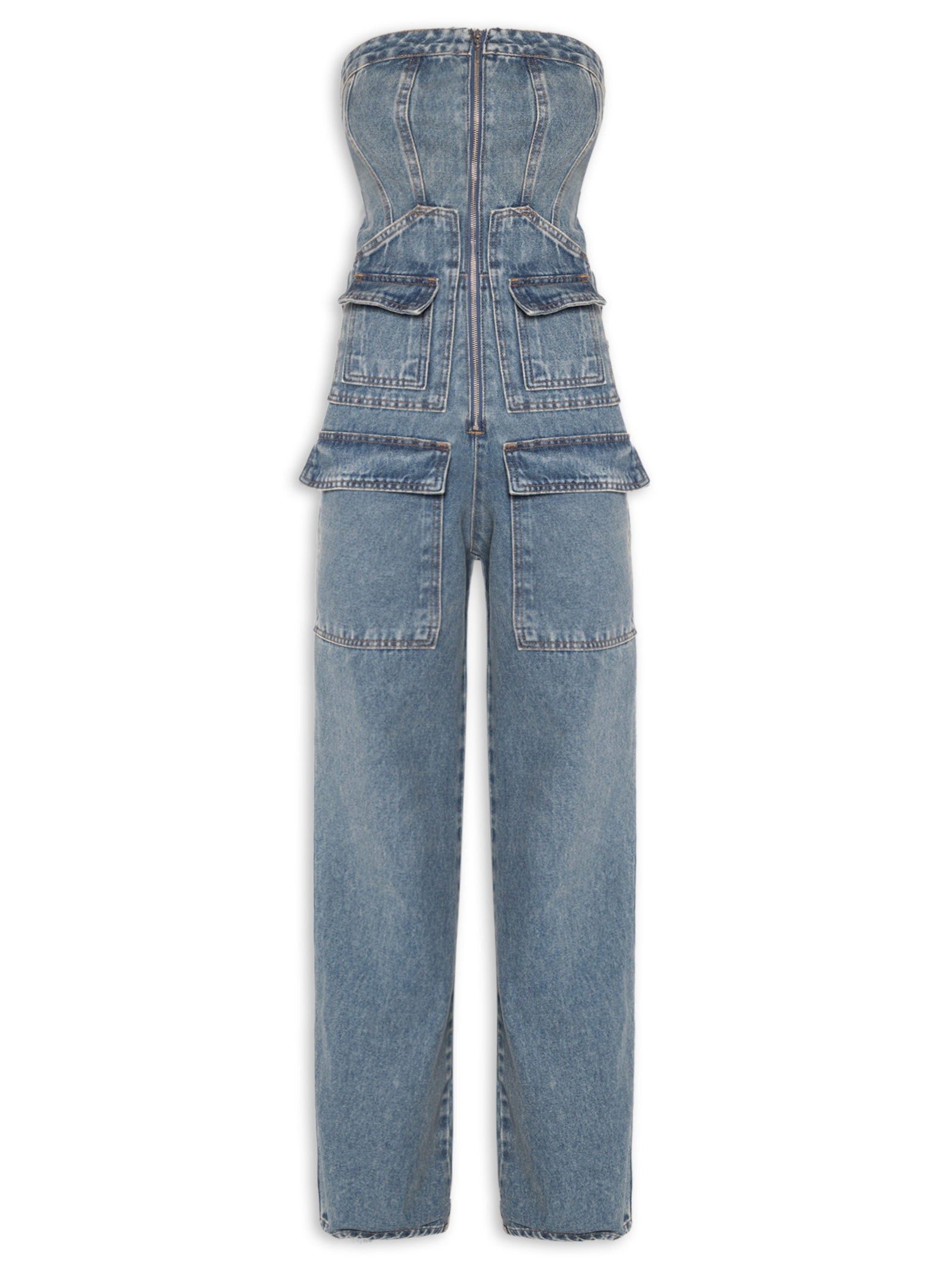 Macacão Feminino Jeans - Azul